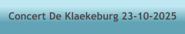 Concert De Klaekeburg 23-10-2025